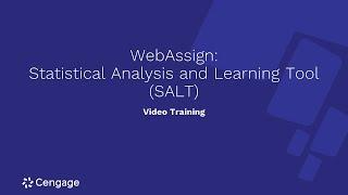 WebAssign Statistical Analysis and Learning Tool SALT