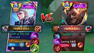 GLOBAL ALUCARD VS TOP 2 GLOBAL ROGER PRO PLAYER  WHO WILL WIN  ALUCARD BEST BUILD 2024