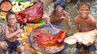 Wilderness cooking - Coocking in In jugle pigghaed - eating delicious