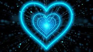 Heart Tunnel BackgroundBlue Neon Heart Background  Heart Loop Video  Wallpaper Heart 3Hours