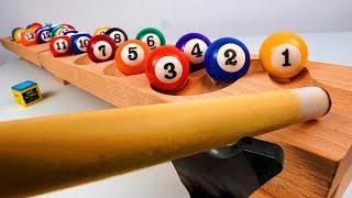 Pool Marble Run Race ASMR # 1  Shoot Some Marble Pool  Creative Healing Sound Machine DIY Build