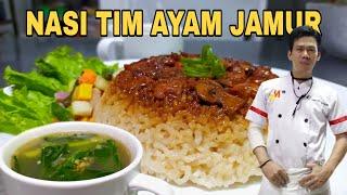 Nasi tim ayam jamur resep jadul  style chinese food  ala nanang kitchen