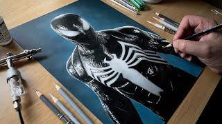 Drawing Spider-Man Black Suit - Time-lapse  Artology