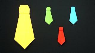 How to make a Necktie out of paper without glue  Origami Tutorial