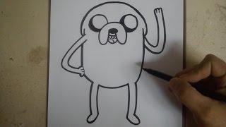 COMO DIBUJAR A JAKE - HORA DE AVENTURA  how to draw jake - adventure time