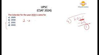 The Calendar for the year 2025 is same for #upscprelims #prelims2024 #maths #mathstricks #ytviral