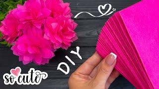 How to make Easy Tissue Paper Flowers  DIY Paper Craft Tutorial