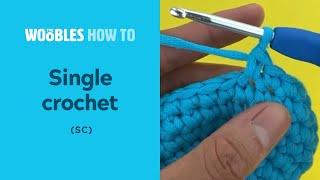 How to crochet single stitches sc in the round