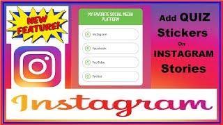 How to Add Quiz Stickers to Instagram Stories  Instagram new stories sticker 2019