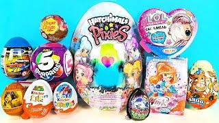 СЮРПРИЗ MIX Hatchimals Pixies Winx Club Куклы LOL Тролли Машинки Welly Unboxing Kinder Surprise