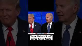 Donald Trump Joe Biden discuss golf games during debate