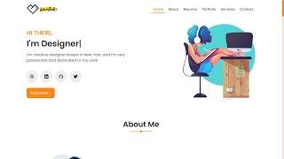 Create a Responsive Personal Portfolio Website Design Using HTMLCSSJS