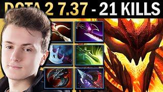 Shadow Fiend Gameplay Miracle with Manta and 1200 GPM - Dota 7.37