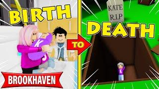 Kates Birth to Death in Brookhaven  Roblox Roleplay