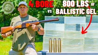 4 BORE Rifle vs Ballistic Gel The Biggest Rifle Ever 