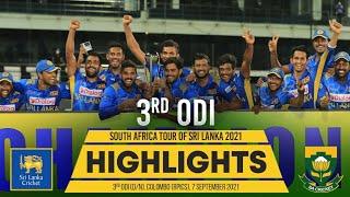 Sri Lanka seal series  3rd ODI Highlights  Sri Lanka vs South Africa 2021