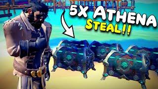 I Stole 5 Athenas From a *STACKED* SHIP - Sea of Thieves