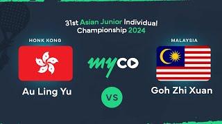 Au Ling Yu vs Goh Zhi Xuan  Quarter Final  on myco