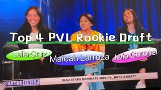 Line Up Top 4 Rookie Draft Leila Maicah & Julia with Mela Tunay and Dzi #volleyballph