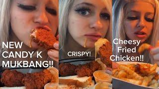 NEW CANDY K MUKBANG Cheesy Fried Chicken *CRUNCHY & CRISPY*