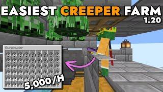 Best Easy Gunpowder Farm Minecraft 1.21 - 5000 per Hour Easiest Creeper Farm