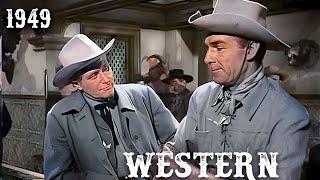 Randolph Scott and George Macready Western Drama Movie  Louise Allbritton  Western Movie