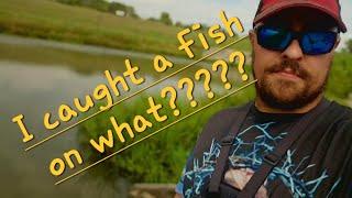 I caught a fish on what? Unbelievable                       #spillway #bassfishing #lake