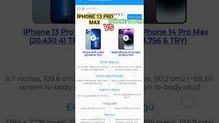 İPHONE 13 PRO MAX VS İPHONE 14 PRO MAX VE VERGİSİZ FİYATI #shortvideo #short #shorts #iphone