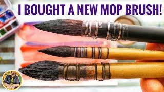 Watercolor Mop Brush  Raphael SoftAqua size-4  Unboxing+Review