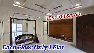 100 Sq.Yds LandShare  Semi-Furnished 4 Bhk Flat For Sale  Independent Flats  Hyderabad