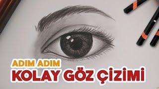 KOLAY KARAKALEM GÖZ ÇİZİMİ  Adım Adım Anlatarak 