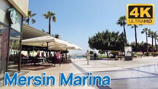 Mersin Marina Walking Tour  Virtual Walk in Turkey  4K 60fps