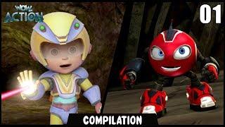 Vir The Robot Boy & Rollbots  Compilation 01  Action show for kids  Wow Kidz Action