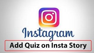 How to Add Quiz on Instagram Story  Instagram Tutorial