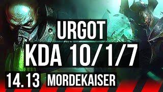 URGOT vs MORDEKAISER TOP  1017 Godlike 500+ games  EUW Diamond  14.13