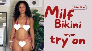 4K BIKINI TRY ON  MILF Natural Curvy Body