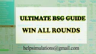 WIN THE BUSINESS STRATEGY GAME BSG SHOE SIMULATION ULTIMATE BSG SIMULATION GUIDE