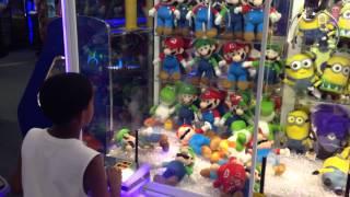 Super Mario Bros. Claw Machine Challenge At The Boardwalk