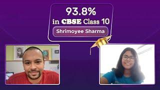 93.8% in CBSE  Class 10  Shrimoyee Sharma#byjus#success #successstories cbseclass10 #proudparents