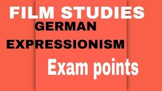 GERMAN EXPRESSIONISMFILM STUDIES