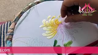 Detailed Hand Embroidery Tutorial How to Embroider a Beautiful Large Daisy for Beginners