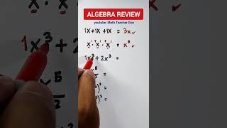 Algebra Review with @MathTeacherGon #mathteachergon #algebra #lawsofexponent #exponents