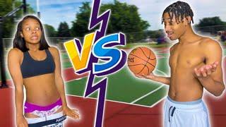 1v1 S.T.R.I.P. BASKETBALL * I CROSSED MY GIRLFRIEND*  VLOGMAS DAY 8