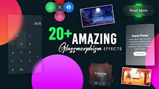 Top 20 Glassmorphism Effects for Website Using HTML CSS & JavaScript