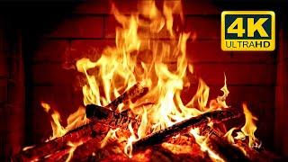  Cozy Fireplace 4K 12 HOURS. Fireplace with Crackling Fire Sounds. Crackling Fireplace 4K