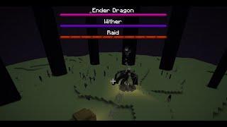 Beating Ender Dragon  Wither and raid at the same time.