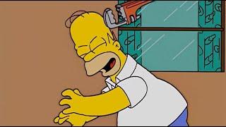 Homer hits Bart with pipe wrench