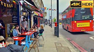 Multicultural London Walk-2021Turkish & Afro-Caribbean areas Dalston and Stoke Newington 4k HDR