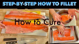 Step-by-Step Filleting Salmon  How to Cure Salmon for Sushi and Sashimi at Home with Sushi Man