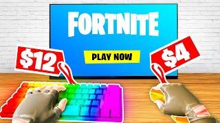 I played Fortnite with the CHEAPEST KEYBOARD...